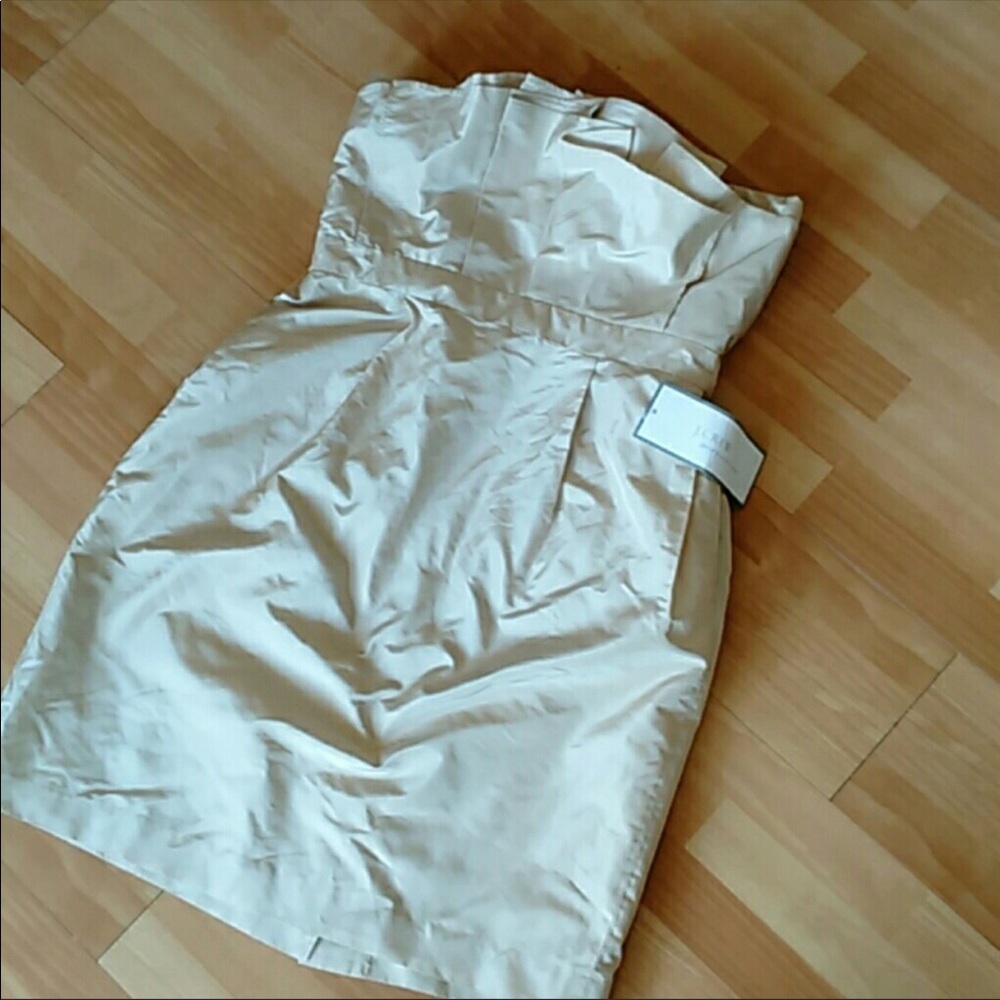 J. Crew Champagne party dress. 100% silk!